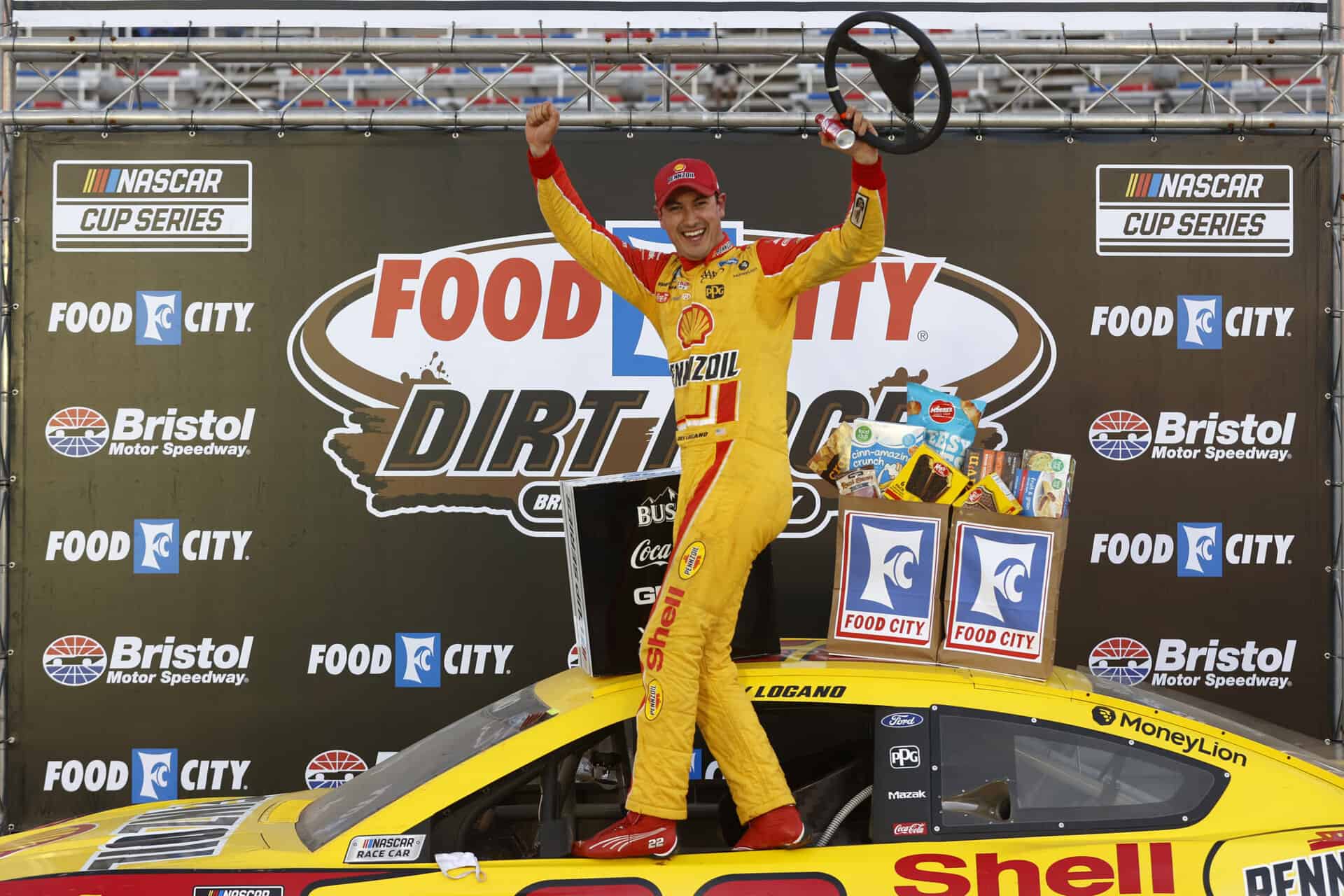 Joey Logano Earns Victory in First Cup Series Race on Dirt Since 1970